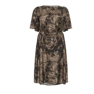 Kaffe Curve Kleedjes, Dames, Veelkleurig, 3Xl, Midi Dress 108502