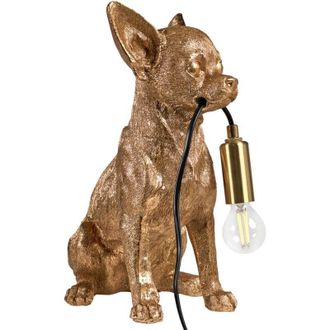 Beliani Beliani - Table Lamp Animal-Themed Bedside Light Dog Shape Bedroom Reading Lamp Gold Rocco