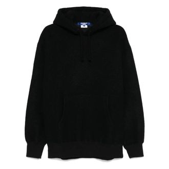 Junya Watanabe Hoodies & sweatvesten, Heren, Zwart, M, Wol, Felted Hoodie