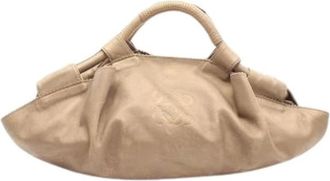 Loewe Pre-owned Handbag - Dames - Vintage Handtas - Beige - ONE Size - Leer - Vintage