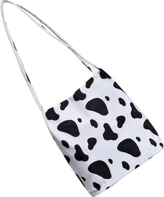 Yarnow Casual Milk Cow Handbag with Magnetic Buckle Square Shape Single Shoulder Bag for Daily Styling Shopping Travel Moderate Capacity Storage