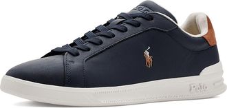 Polo Ralph Lauren Heritage Court II Leather Sneakers Mens Shoes Navy/ Polo Pony : 10.5 D - Medium
