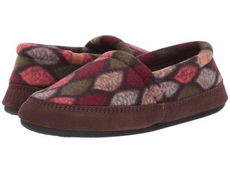 Acorn Acorn Moc Womens Moccasin Shoes Brown/Pink Leaves : MD (US Womens 6.5-7.5) M, Faux Fur