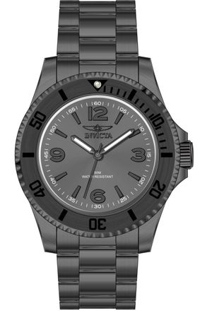 Invicta Specialty 69727 Herenhorloge - Quartz Uurwerk - Roestvrij Staal met Zwarte Wijzerplaat - 40 mm