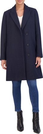 Cole Haan Asymmetrical Peak Lapel Wool-Blend Coat