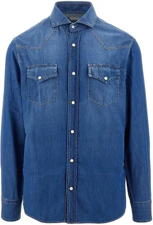 Brunello Cucinelli Easy Fit denim shirt Man XXL