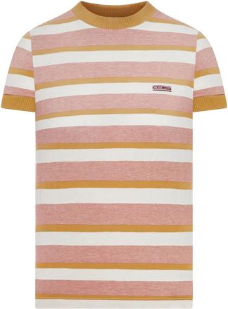 Prada Striped Ribbed-knit T-shirt