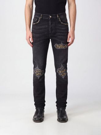 Amiri Skinny Fit Denim Jeans with Embroidery and Studs