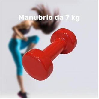 Trade Shop Trade Shop - Manubrio Singolo 7 Kg In Vinile Allenamento Esercizi Casa Palestra Workout Fit