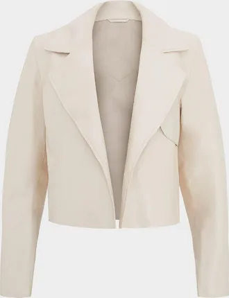 Gorski Select Lamb Leather Open-Front Jacket