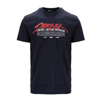 Diesel T-Hemden - Heren - Tops - Blauw - Maat: M Katoen