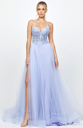 Bariano Adina Tulle Ball Gown in Light Purple at Nordstrom, Size 2