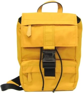 Fendi Pre-owned Nylon fendi-bags - Dames - Vintage Rugzakken - Geel - ONE Size - Nylon - Vintage