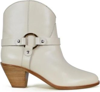 Francesco Russo Leren Santiag Laarzen - Dames - Cowboylaarzen - Beige - 36 EU - Leer - Schoenen