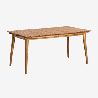 Sklum Sklum - Mesa De Comedor Rectangular 160-210x90 Cm Extensible En Madera De Acacia Tenay
