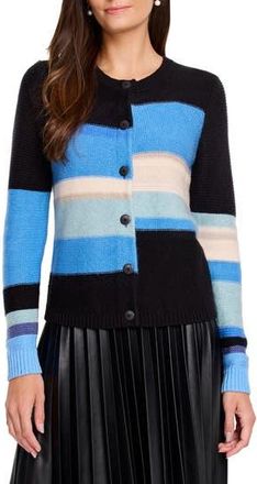 Nic+Zoe Mid Day Mix Cardigan in Blue Multi at Nordstrom Rack, Size Xx-Large
