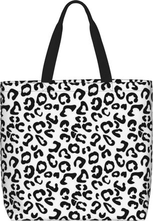 Generic Women Handbag Black And White Cow Print Daily Bag Lightweight Folding Ladies Purse, For Birthday, School, Christmas, Swim, Holiday