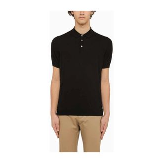 Drumohr Polo Shirts, male, Black, Size: XL Polo Manica Corta