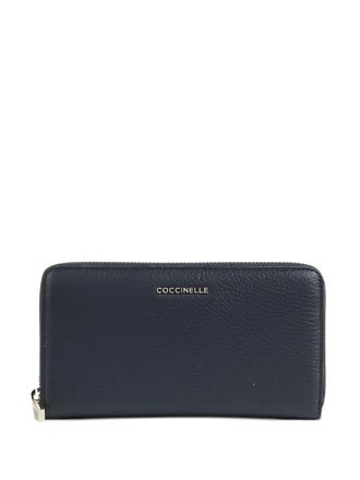 Coccinelle zip-around leather wallet - women - Leather - One Size - Blue