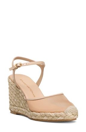Stuart Weitzman Bareitall Espadrille Wedge in Barely Beige at Nordstrom, Size 8.5