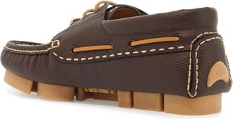 Fendi Mens Deck Logo Lace-Up Shoes Brown > Derby & Oxfords