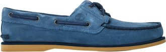 Timberland Klassieke su&egrave;de veterschoenen voor heren met structuur (Medium Blauw)