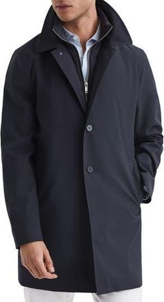 Reiss Perrin Removable Bib Mackintosh in Navy at Nordstrom Rack, Size X-Large