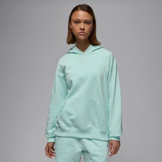 Nike Jordan Womens Jordan Brooklyn Fleece Pullover Hoodie in Green | HJ1346-357