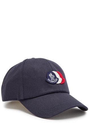 Moncler Logo-appliqu&eacute;d Twill cap - Navy - One Size