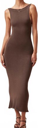 Alohas Delicate Knit Dress In Brown