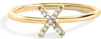 House of Brilliance 10K Gold Diamond Accent Initial A-Z Ring