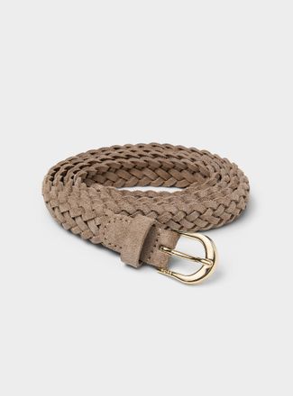 BOSS Womens Carol braided suede thin belt