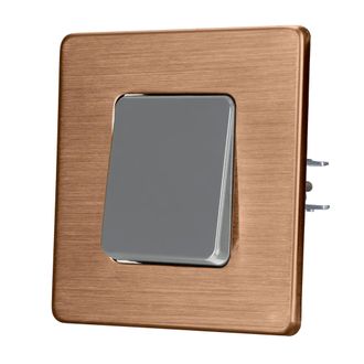 OEM Interruttore Della Luce Unipolare Grigio In Acciaio Spazzolato Con Rivestimento Pvd In Rame
