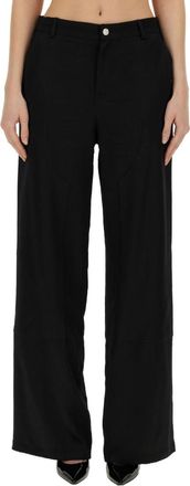 Moschino Black Relaxed Flat Front Pants