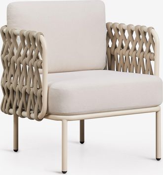 Sklum Sill&oacute;n De Jard&iacute;n En Aluminio Y Cuerda Trenzada Tevary Sklum