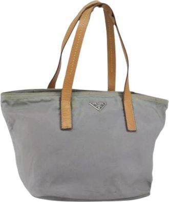 Prada Pre-owned Nylon Tote Bag - Dames - Vintage Shopper - Grijs - ONE Size - Nylon - Vintage