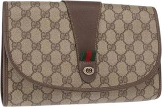 Gucci Pre-owned Clutches, female, Beige, Size: ONE SIZE Pre-owned Vintage Plastic Clutch