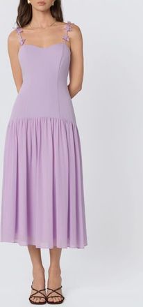 ASTR the Label Amia Floral Mixed Media Party Dress in Lavender at Nordstrom, Size X-Large