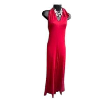 ASA Womens Halter Neck Jumpsuit In Red