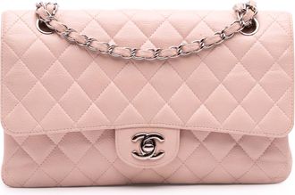 Chanel Pink Medium Classic Caviar Double Flap