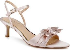 Badgley Mischka Floribeth Ankle Strap Sandal in Champagne Satin at Nordstrom Rack, Size 6.5