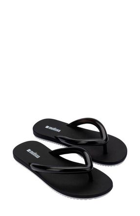 Melissa Airflow Flip Flop in Black/white at Nordstrom, Size 10