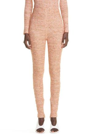 St. John Collection Boucl&eacute; Knit Leggings in Medium Brown Multi at Nordstrom, Size X-Large