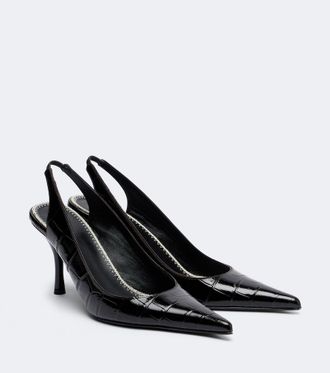Magda Butrym Croc-effect leather slingbacks