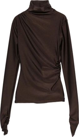 Andamane Top a collo alto Oleandra - Marrone