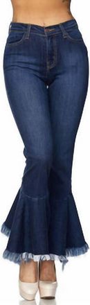 Vibrant M.i.U Modal Flare Jeans In Blue