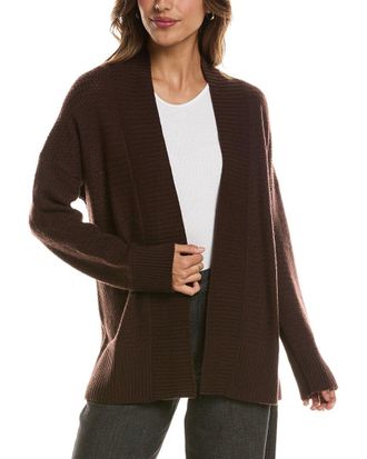 Fort&eacute; Cashmere Textured 100% Cashmere Duster Cardigan