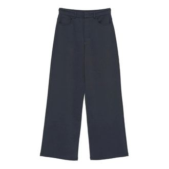 Max Mara Dames, Broeken, Blauw, Maat: M Jersey