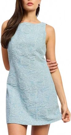 En Saison Dominique Mini Dress In Light Wash Denim