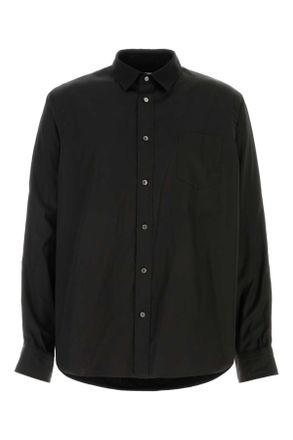sacai Black Poplin And Oxford Shirt